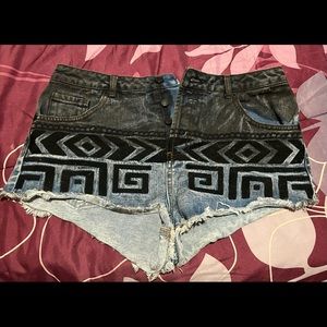 Cut off denim shorts